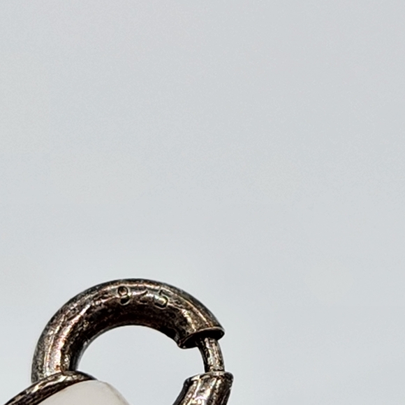 925 Sterling Silver Necklace with Sapphire Pendant BSI made in Italy - Picture 8 of 9